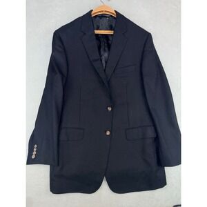 JP Tilford Samuelsohn Mens 44R Navy Blue 100% Cashmere Blazer Made in Italy